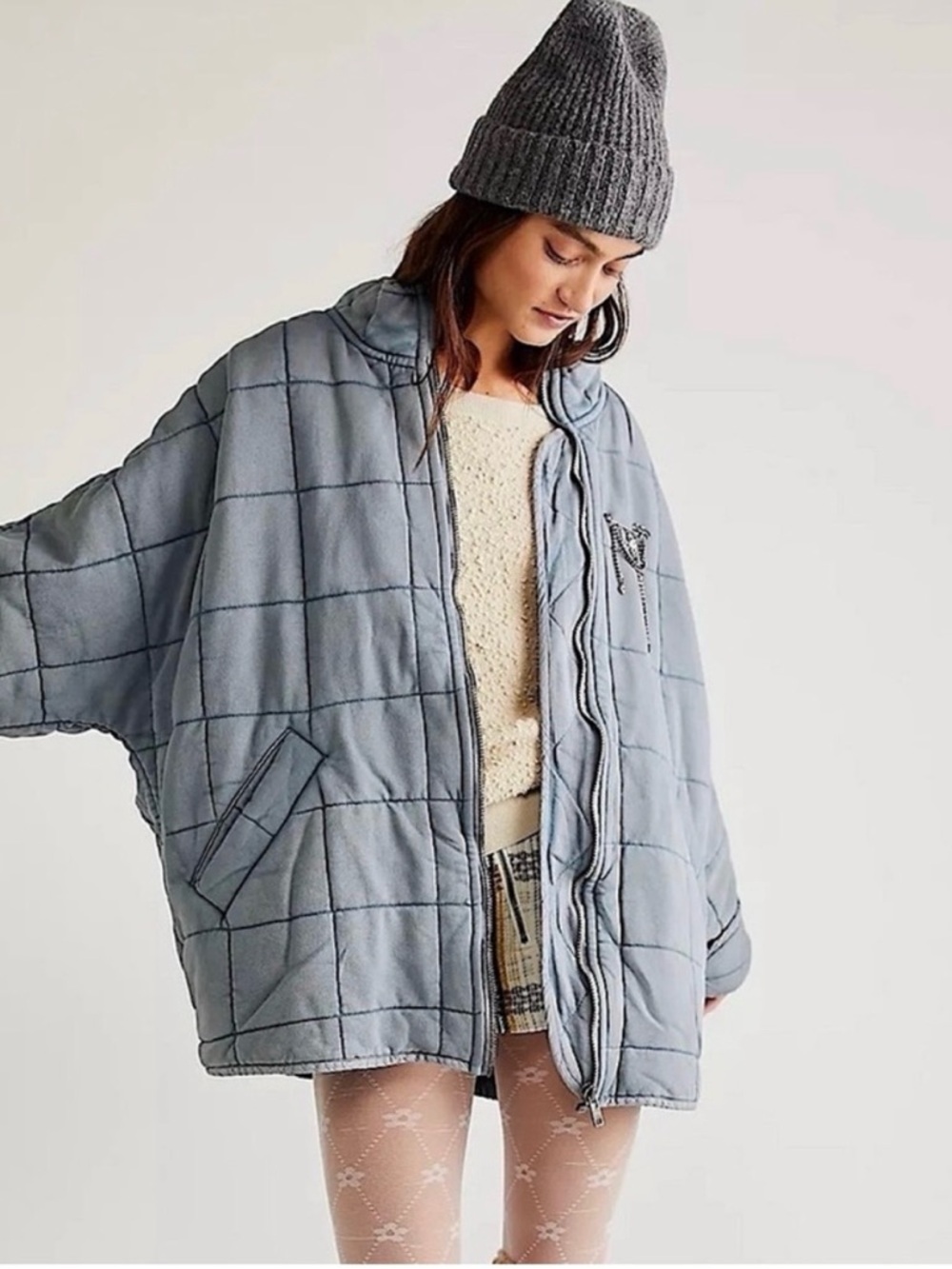 Free People Dolman Quilted Knit Jacket - Picture 2 of 7